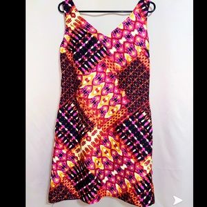 Colorful V-neck Dress